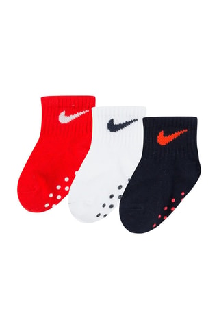 3 paires de chaussettes - Blanc, noir et rouge
