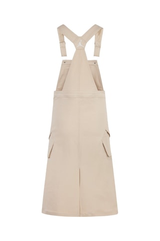 Robe salopette - Blanc et marron