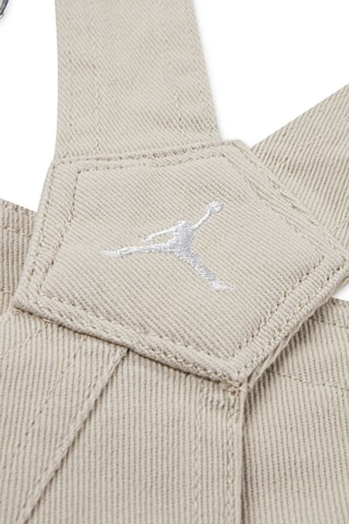Robe salopette - Blanc et marron