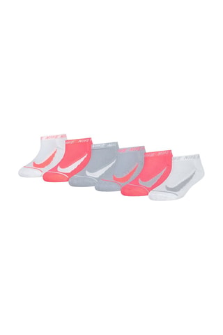 6 paires de chaussettes - Blanc, gris et rose