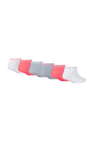 6 paires de chaussettes - Blanc, gris et rose