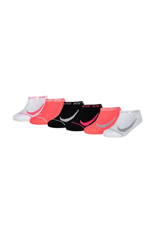 6 paires de chaussettes - Blanc, noir et orange