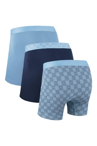 3 boxers - Blanc et bleu