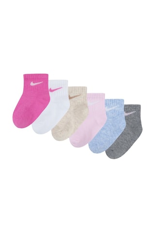 6 paires de chaussettes - Blanc, gris et rose