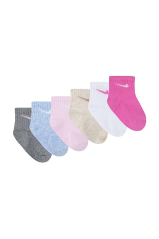 6 paires de chaussettes - Blanc, gris et rose