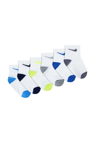 6 paires de chaussettes - Blanc, bleu et vert