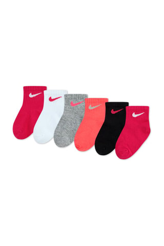 6 paires de chaussettes   - Nike - Blanc, noir et rose