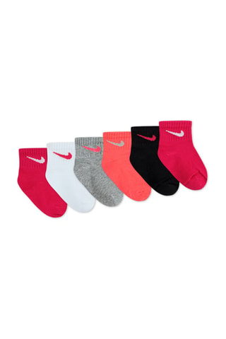 6 paires de chaussettes   - Nike - Blanc, noir et rose