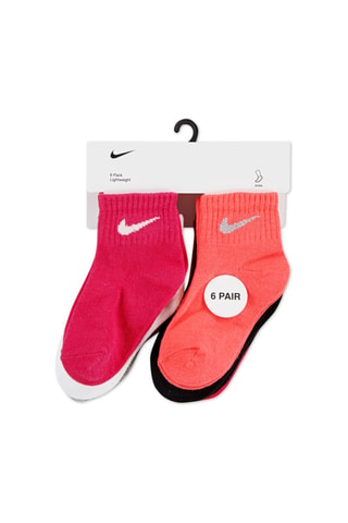 6 paires de chaussettes   - Nike - Blanc, noir et rose