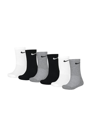 6 paires de chaussettes - Blanc, noir et gris