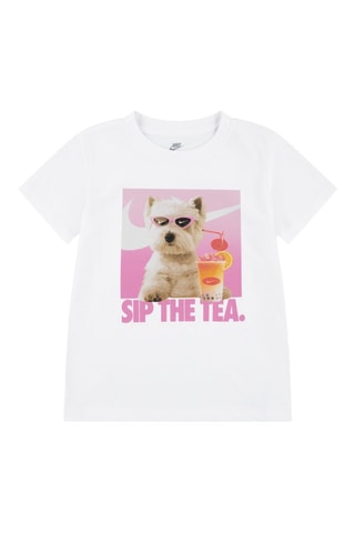T-shirt - Blanc, orange et rose