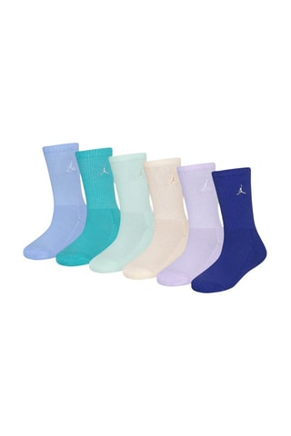 6 paires de chaussettes - Bleu, vert et rose