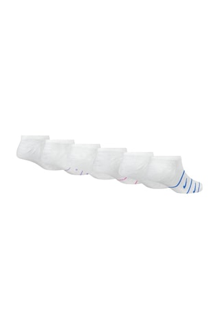 6 paires de socquettes - Blanc et bleu