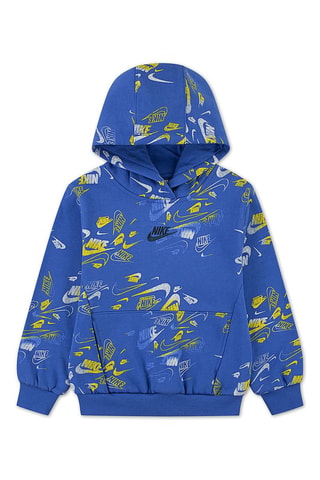 Sweat à capuche - Blanc, bleu et jaune