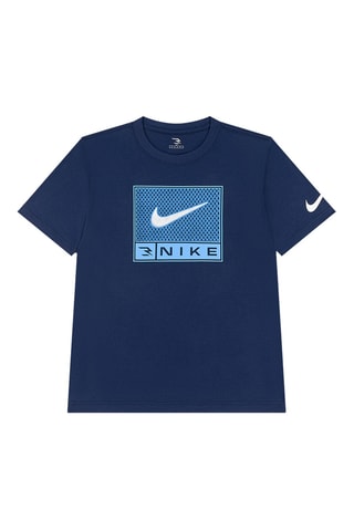 T-shirt - Blanc, beige et bleu