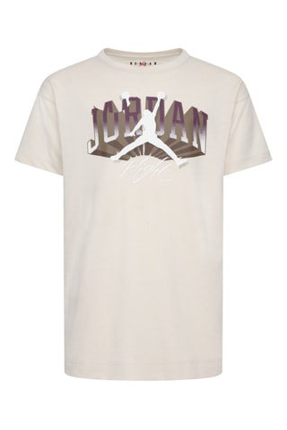 T-shirt - Blanc, marron et violet