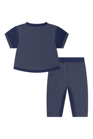 T-shirt et panlaton - Beige, blanc et bleu