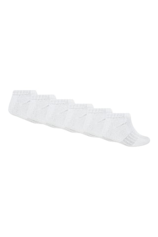 6 paires de socquettes - Nike - Blanc
