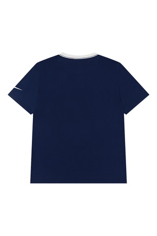 T-shirt - Blanc, beige et bleu