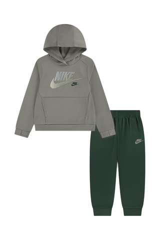 Ensemble swaet à capuche et pantalon - Blanc, noir et vert