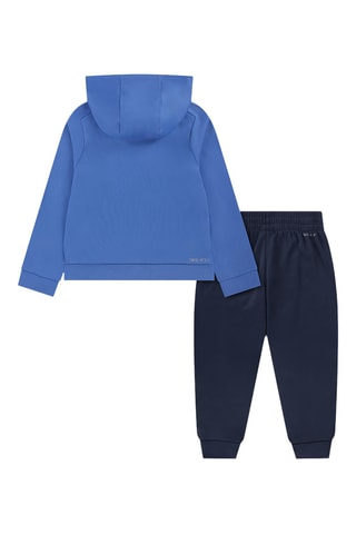 Ensemble swaet à capuche et pantalon - Blanc, beige et bleu