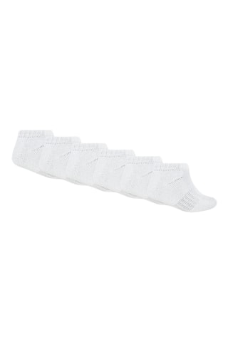 6 paires de socquettes - Nike - Blanc
