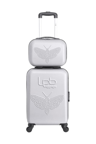 Handbagagetrolley en Beautycase Francette-H (S/K) - 50/23 cm - Grijs