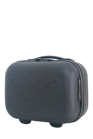 Handbagagetrolley en Beautycase Francette-H (S/K) - 50/23 cm - Zwart