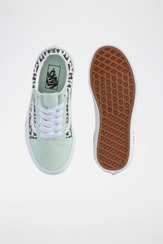 Baskets en cuir Old skool - Vert d’eau - Vans