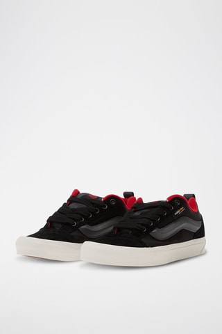 Baskets en cuir Knu Skool - Noir et rouge - Vans
