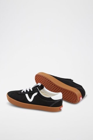 Baskets en cuir Sport Low - Noir - Vans