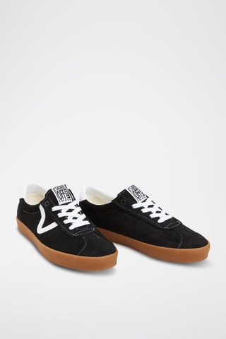 Baskets en cuir Sport Low - Noir - Vans