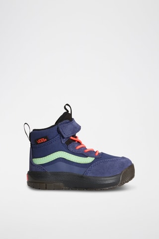 Baskets montantes en nubuck MTE Mini Crest - Violet foncé et vert fluo - Vans