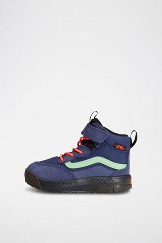 Baskets montantes en nubuck MTE Mini Crest - Violet foncé et vert fluo - Vans