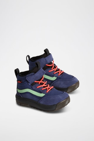 Baskets montantes en nubuck MTE Mini Crest - Violet foncé et vert fluo - Vans