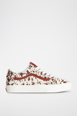 Baskets en cuir Old Skool - Blanc et rouge brique