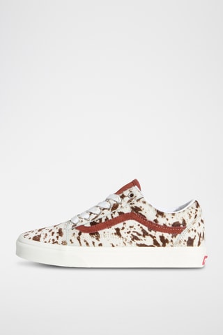 Baskets en cuir Old Skool - Blanc et rouge brique