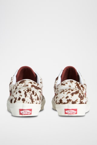 Baskets en cuir Old Skool - Blanc et rouge brique