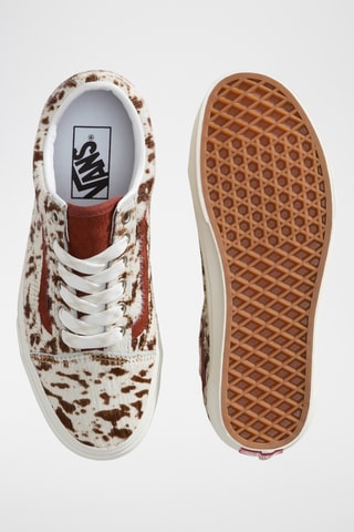 Baskets en cuir Old Skool - Blanc et rouge brique