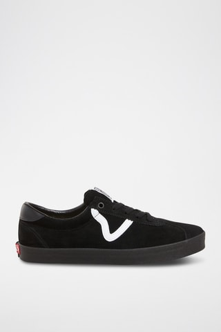 Baskets en cuir Sport Low - Noir - Vans