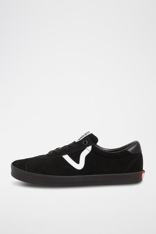 Baskets en cuir Sport Low - Noir - Vans