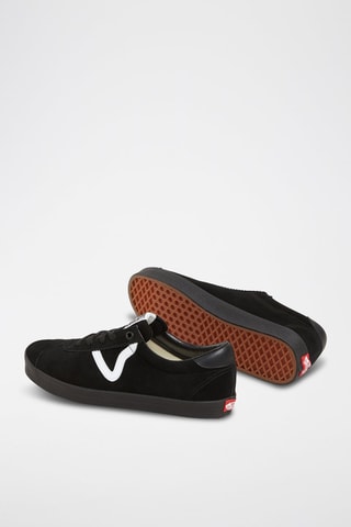 Baskets en cuir Sport Low - Noir - Vans