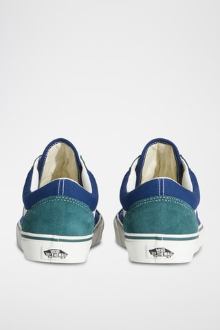 Baskets en nubuck Old Skool - Bleu marine et vert foncé