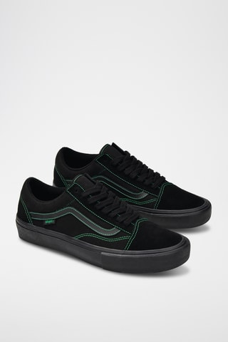 Baskets en nubuck Skate Old Skool - Noir et vert
