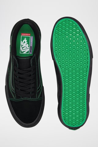 Baskets en nubuck Skate Old Skool - Noir et vert