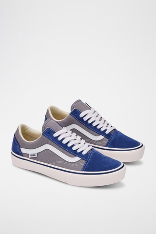 Baskets en nubuck Skate Old Skool - Bleu roi et gris