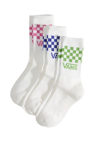 3 paires de chaussettes Classic Check Crew - Blanc