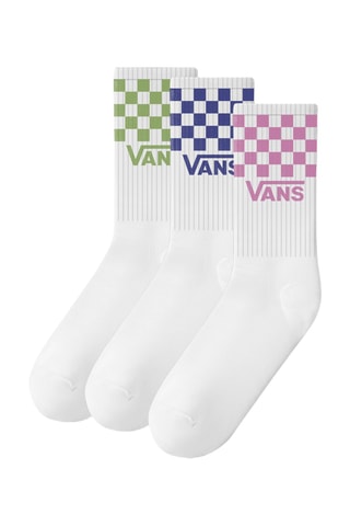 3 paires de chaussettes Classic Check Crew - Blanc