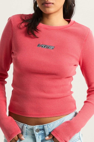 T-shirt Teri Waffle - Corail