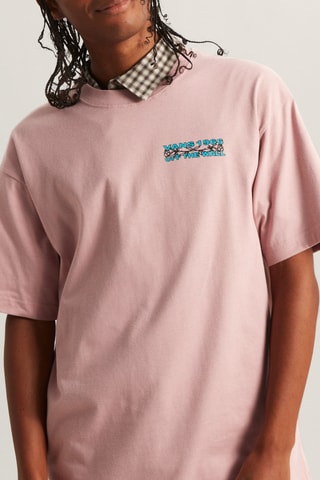 T-shirt loose Barb Plate - Rose